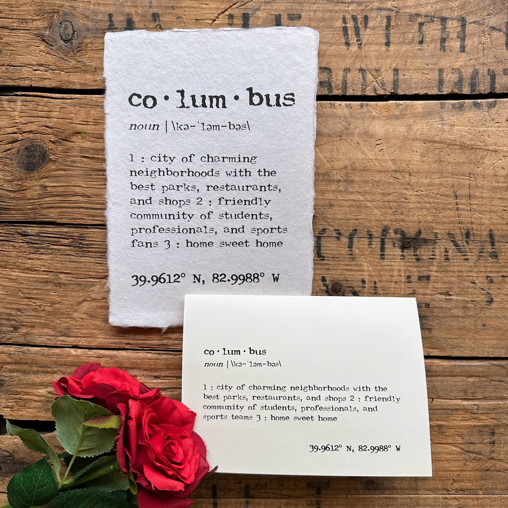 Custom love letter print on handmade paper, anniversary gift