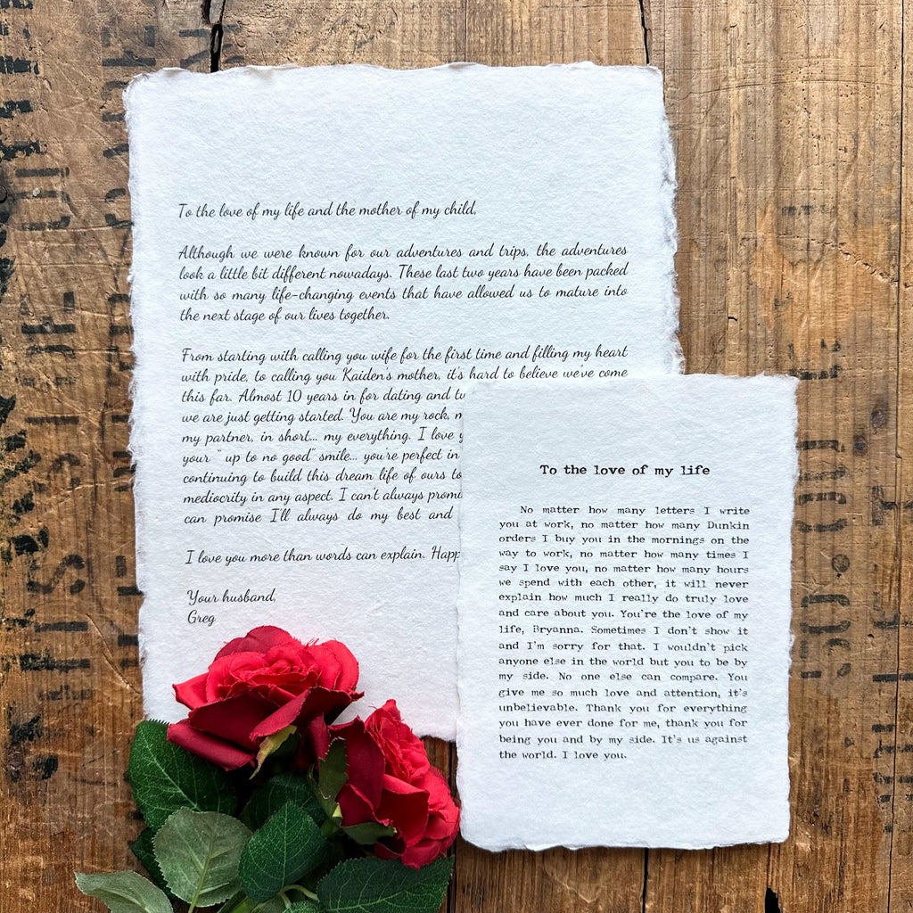 Custom Old Fashioned Love Letter, Personalized Handwritten Antique