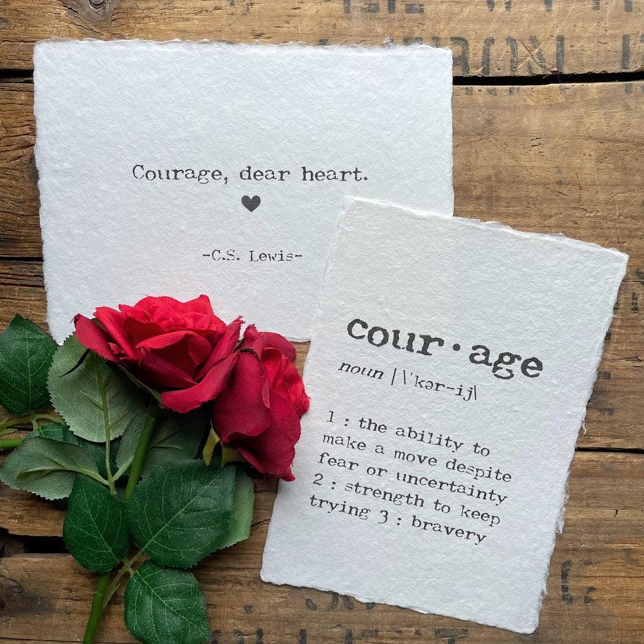 Courage, Dear Heart Narnia Quote Print – Breadcrumbs Paper Co