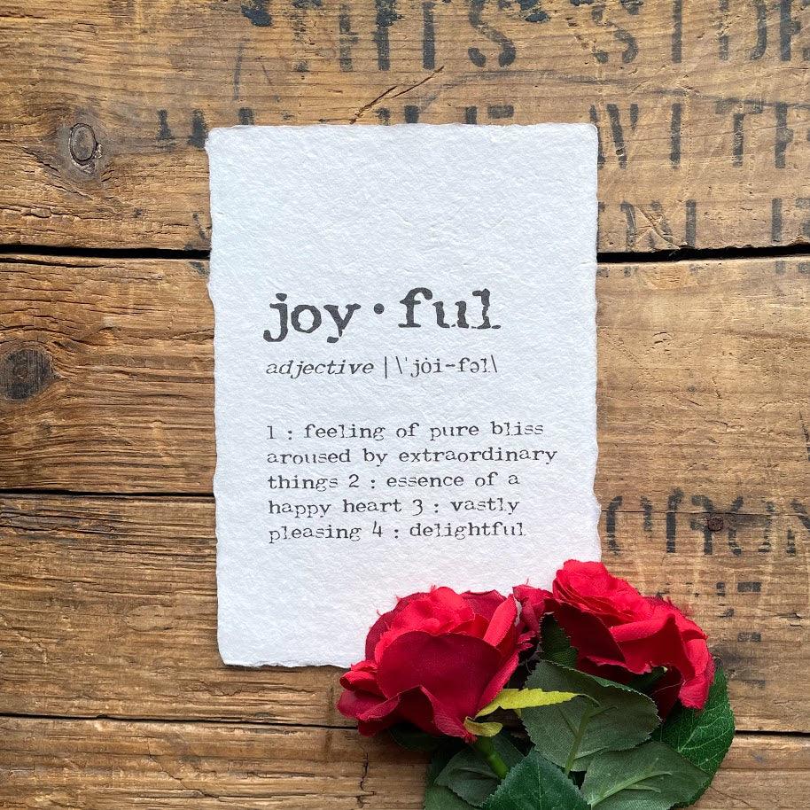 joyful-definition-print-in-typewriter-font-on-handmade-cotton-paper